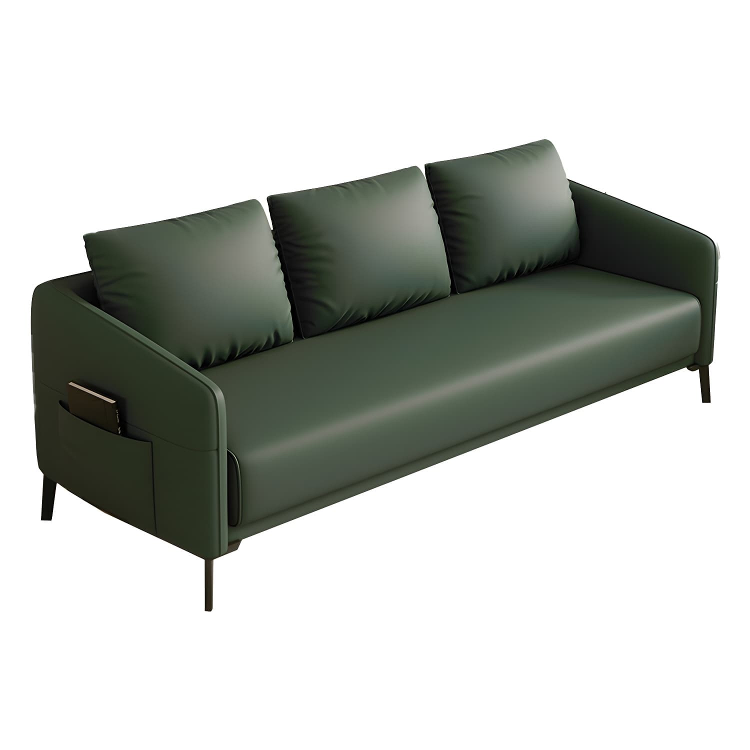 Modern Wood Frame Standard Sofa with Square Arms in Solid Color & Tear Resistant thumbnail 10