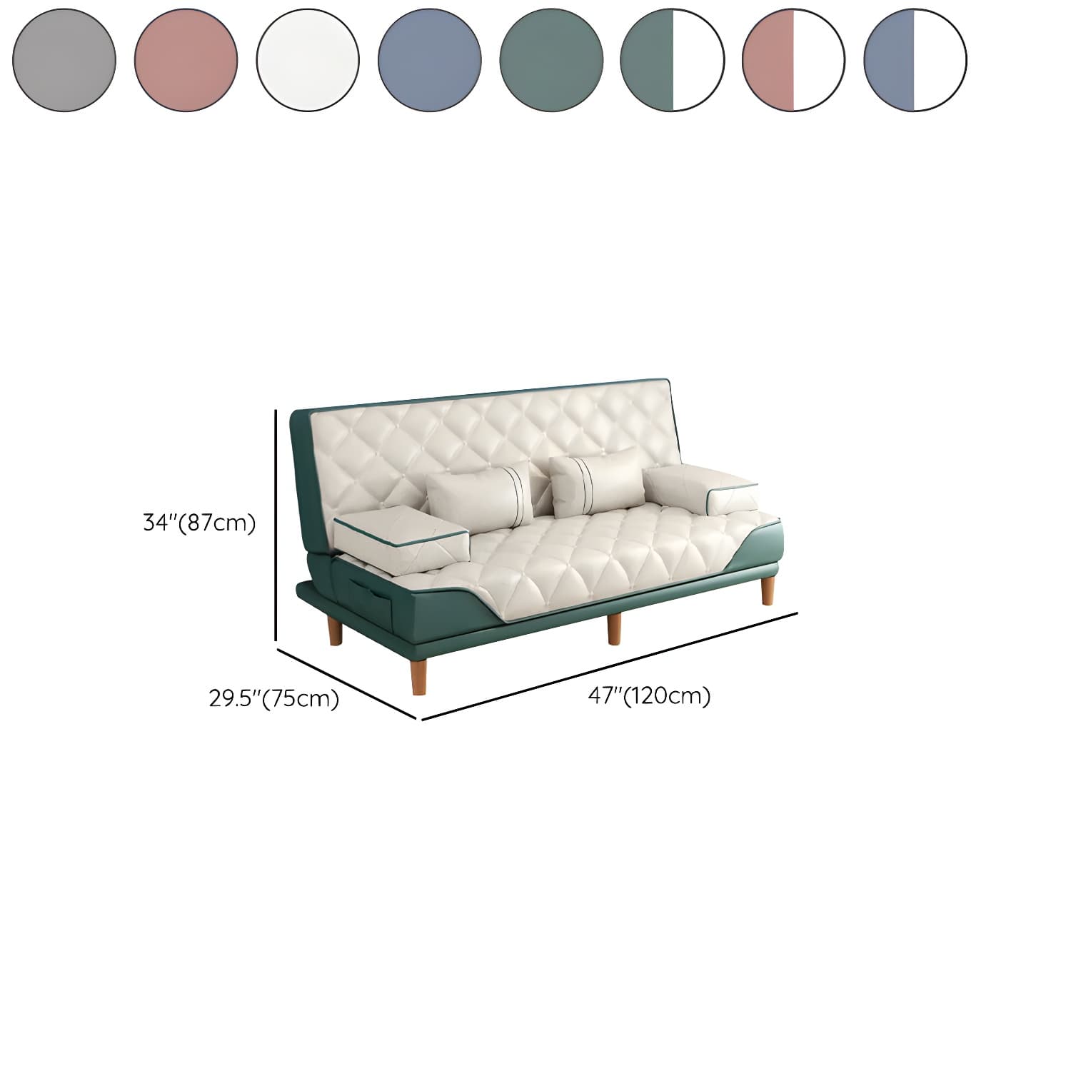 Contemporary Tight Back Convertible Sofa and Chaise with Pillow Top Arm thumbnail 23