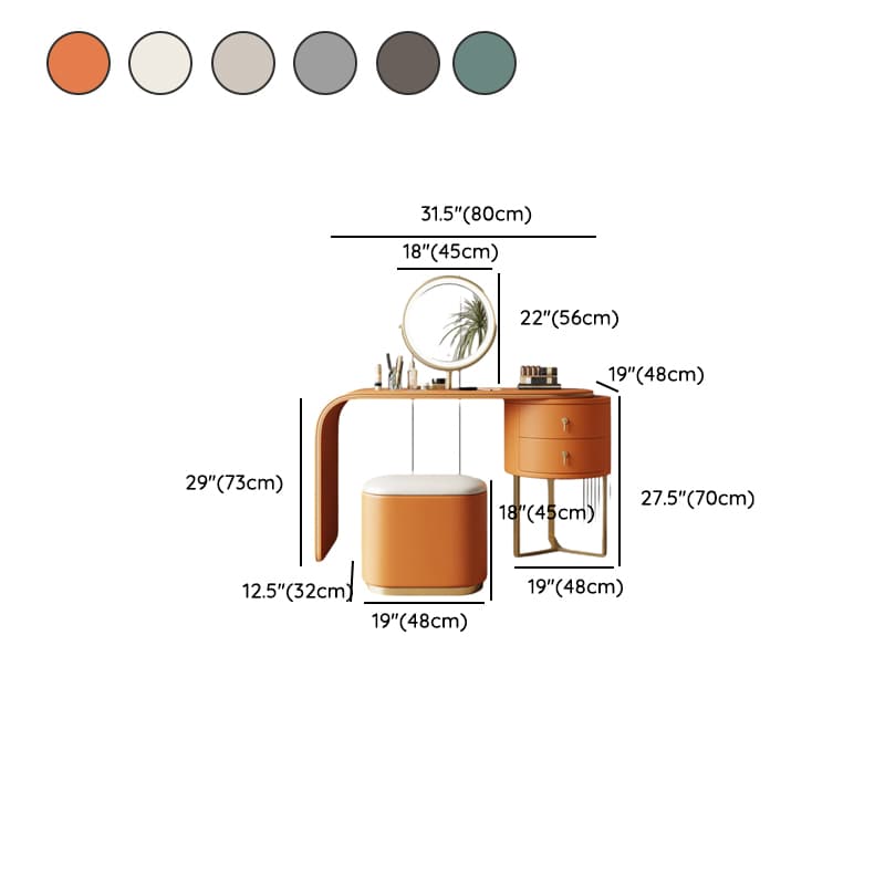Illuminating Vanity Set with Adjustable Touch & Adjustable Brightness, with Desk thumbnail 14