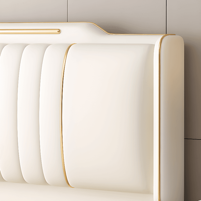 Simplistic Style Wingback Headboard with No Distressing in Pine Wood, Featuring Camelback Shape for King/Queen/Full Bed, Sponge Upholstery Fill, and Standard Height thumbnail 16