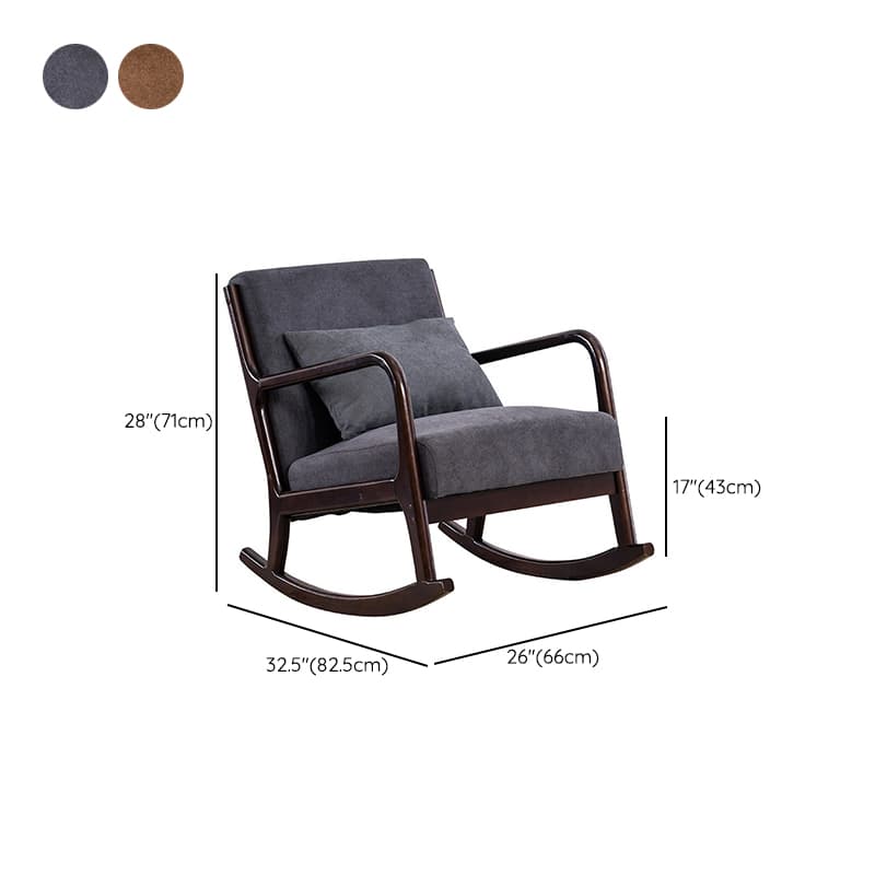Nordic Natural Cotton Stationary Rocking Couch Chair with Back thumbnail 26