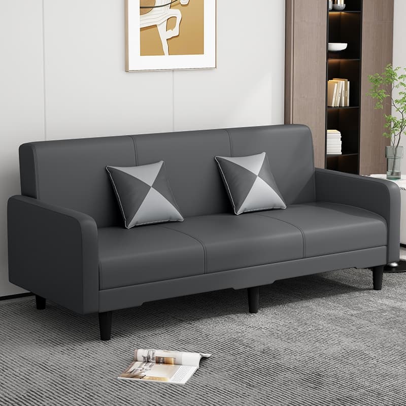 Trendy Solid Color Stain Resistant Standard Sofa in Grey/Cerulean/Beige with Arm, 4-seater/Seats 3 and 2 Pillows thumbnail 8