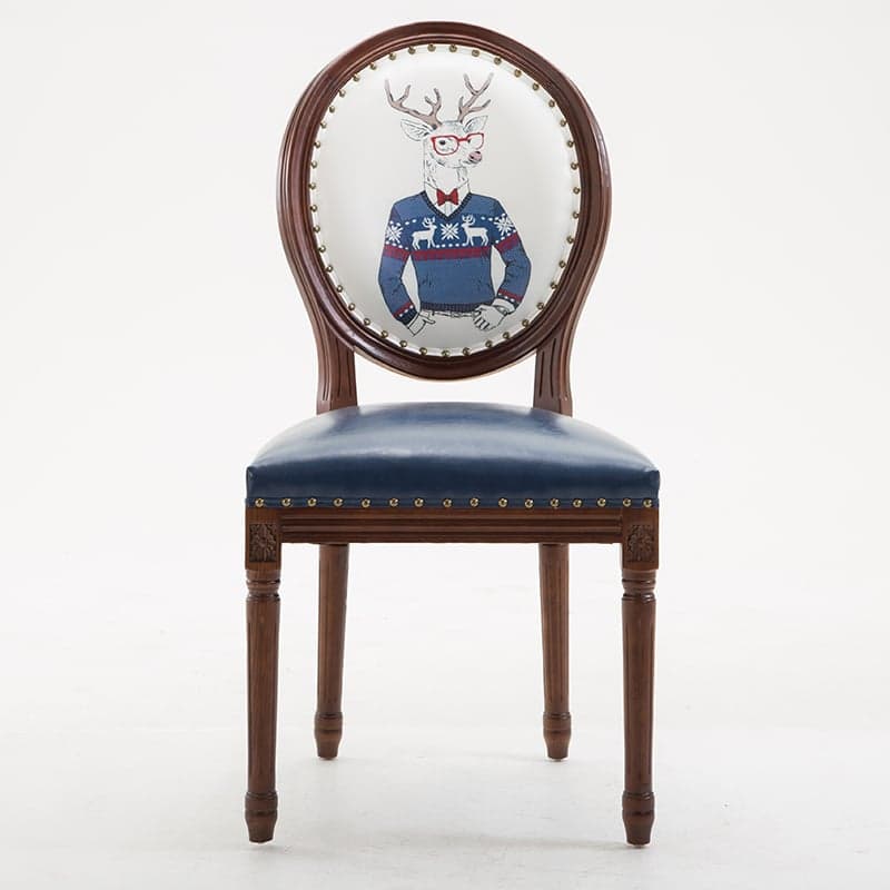 French Sturdy King Louis Back Upholstered Arm Chair/Side Chair with Nailhead Accent, Foot Pads and Weathered Wood Base thumbnail 4