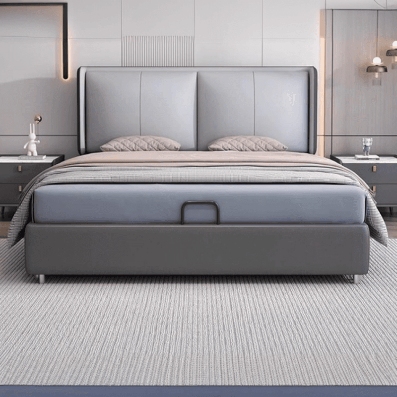 Modish Style Panel Headboard in Timber with No Distressing, Rectangle Shape for King/Queen/Full Bed, Featuring Sponge Upholstery and Standard Height thumbnail 7
