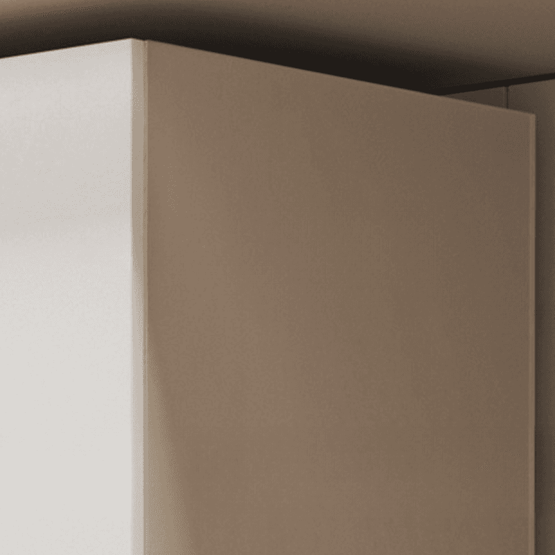 Chalk Minimalist Laminate Cabinet Armoire with Soft Close Drawer, Soft Close Door, Interior Shelves, and Clothing Rod thumbnail 4