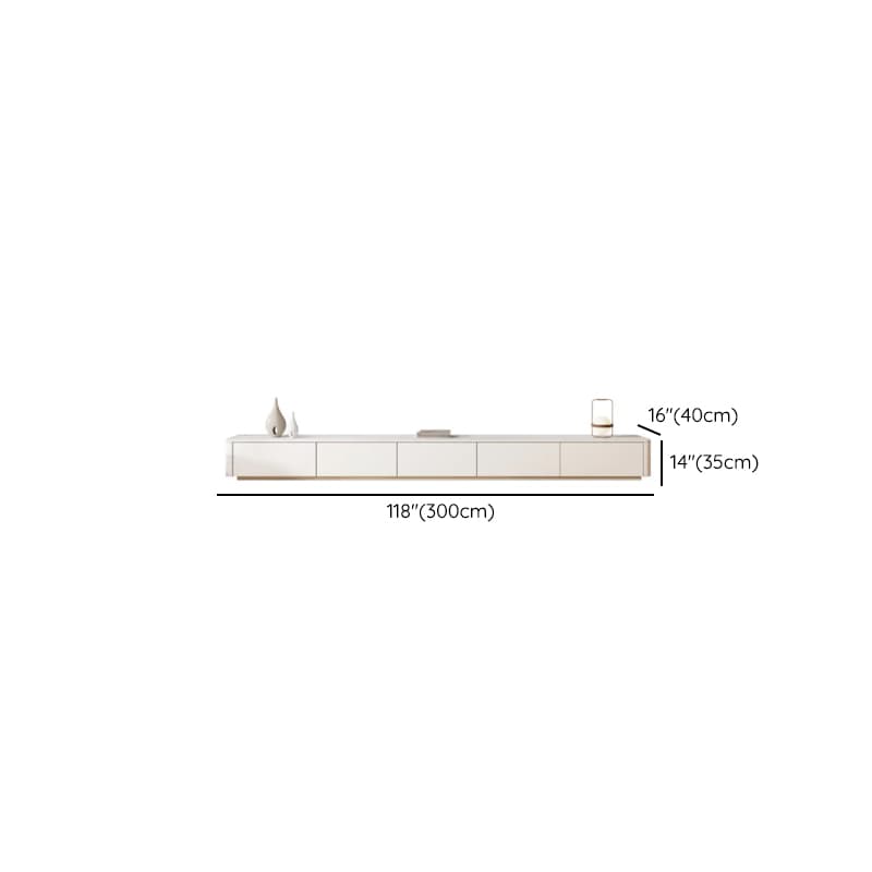 Ivory Rectangular Wall-supported TV Stand with 6 Drawers/5 Drawers thumbnail 29