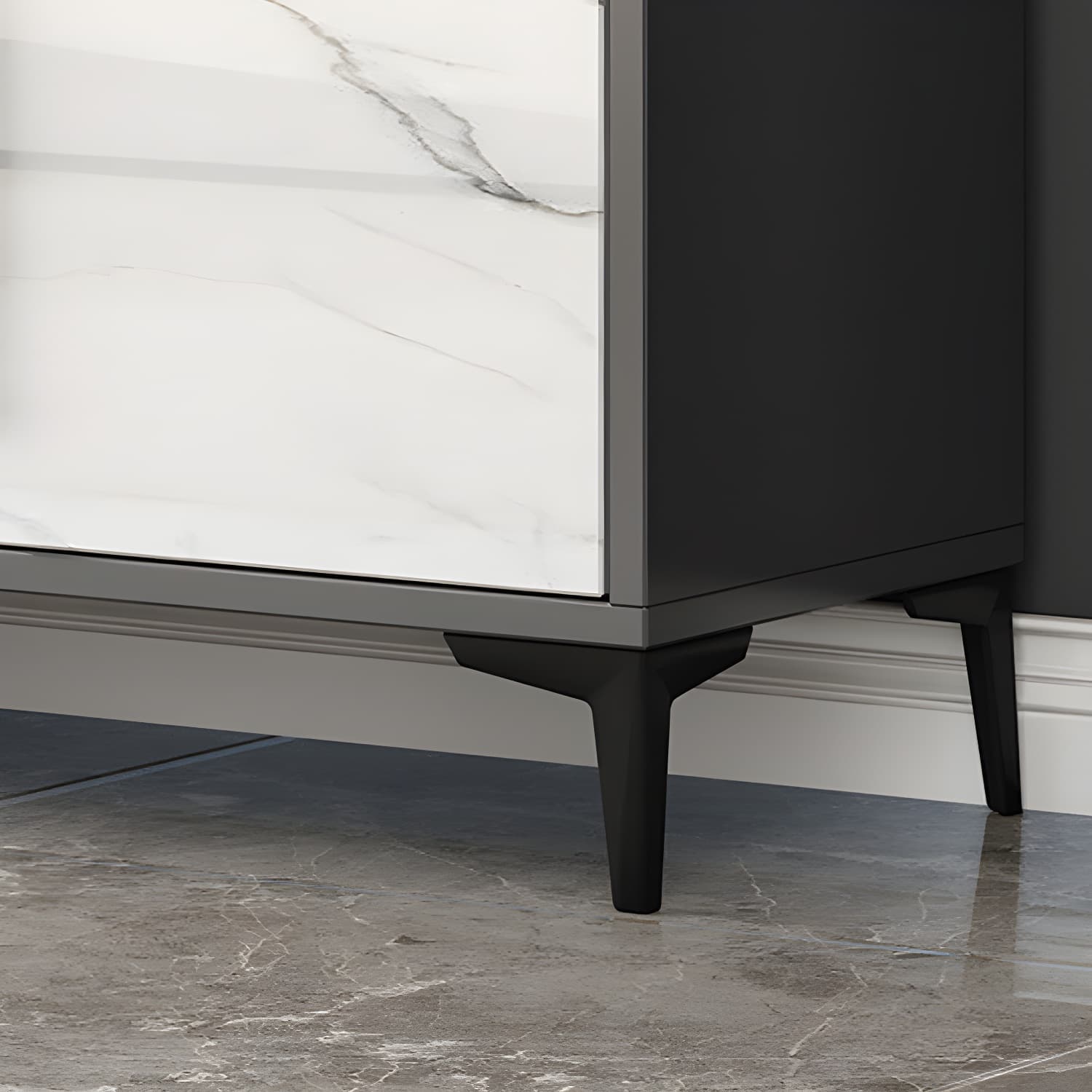 Engineered Wood Buffet Server with Drawers Modern Sideboard Table thumbnail 8