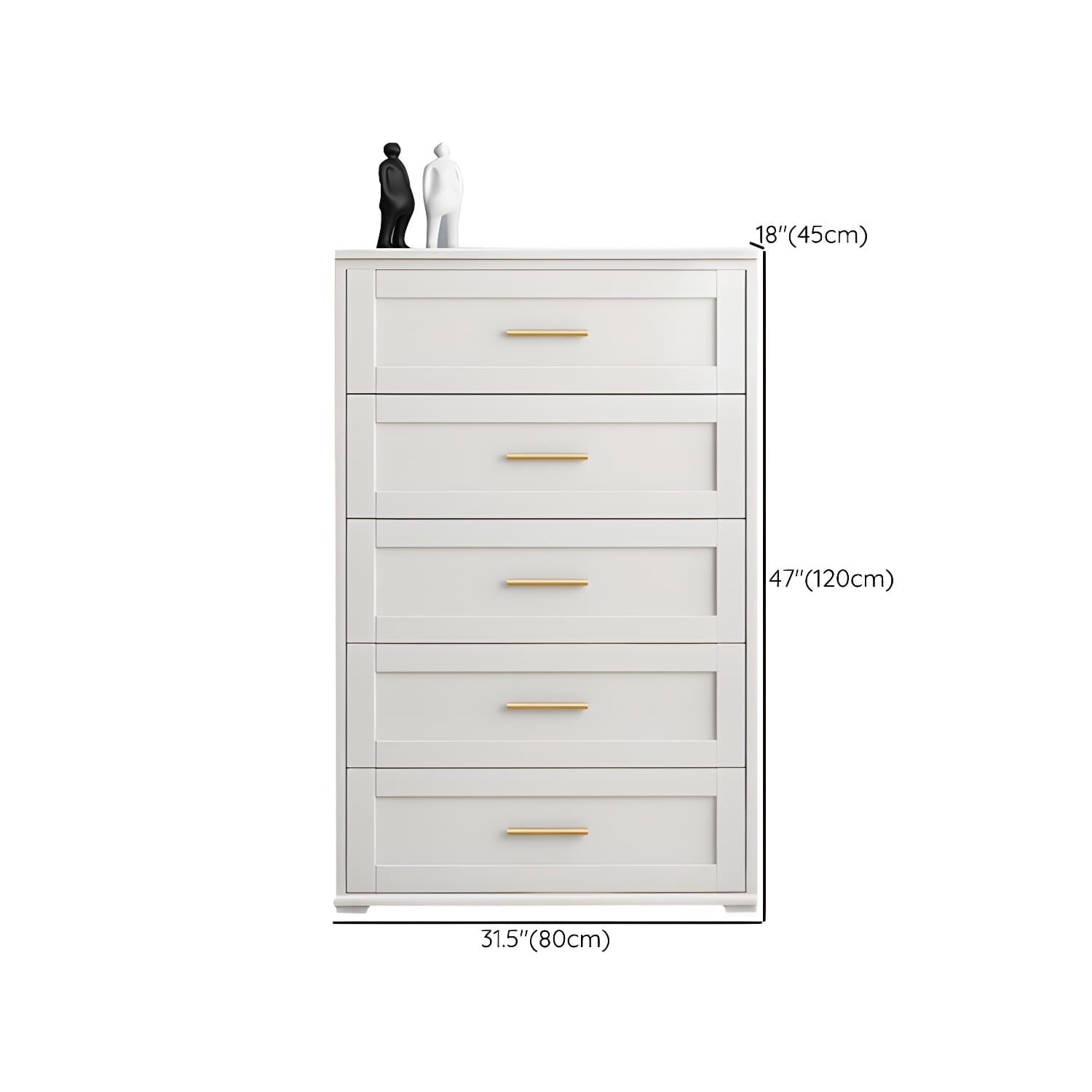 17.55-inch Width Solid Wood Storage Chest Classic Glam Storage Chest Dresser thumbnail 17