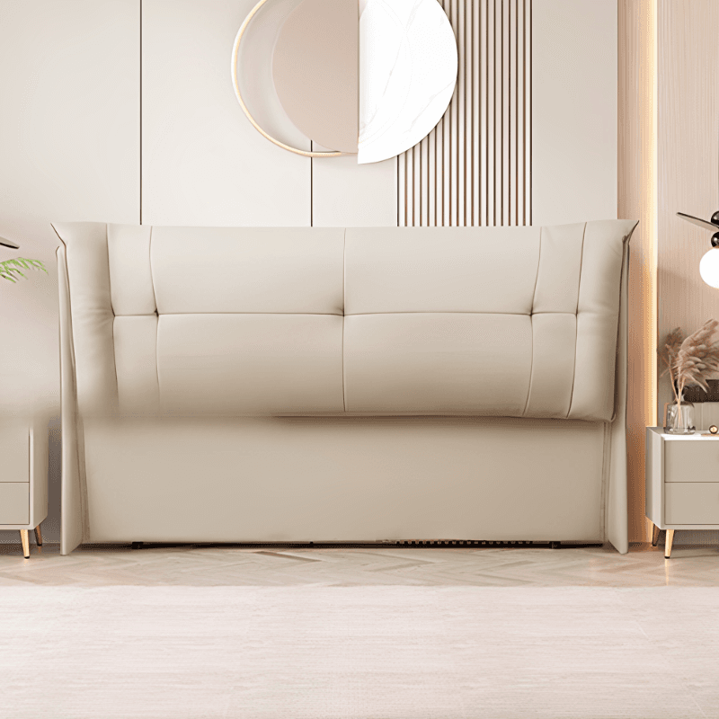 Modern Simple Style Wingback Headboard with No Distressing, Piled Tufted Rectangle Design for King/Full/Queen Bed, Featuring Sponge Upholstery and Standard Height thumbnail 7