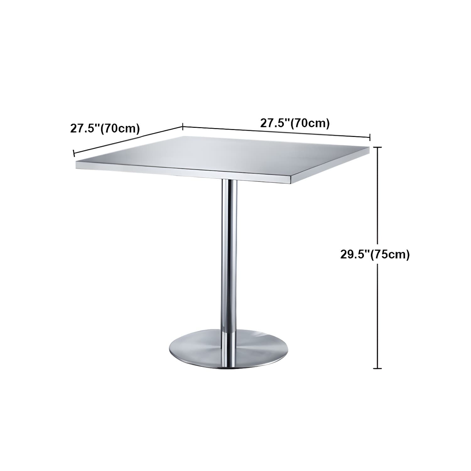 Industrial Style Dining Site Table Stainless Steel Dining Room Collection thumbnail 24