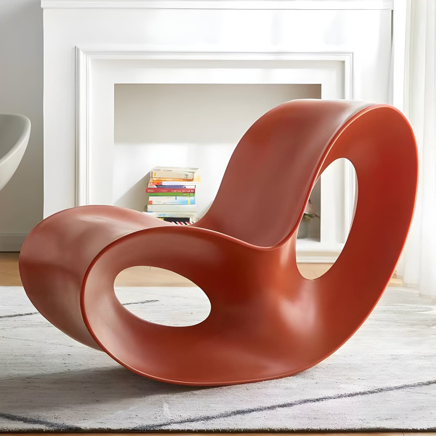 Contemporary Rocking Accent Chair Plastic & Acrylic Rocker Chair - image 10