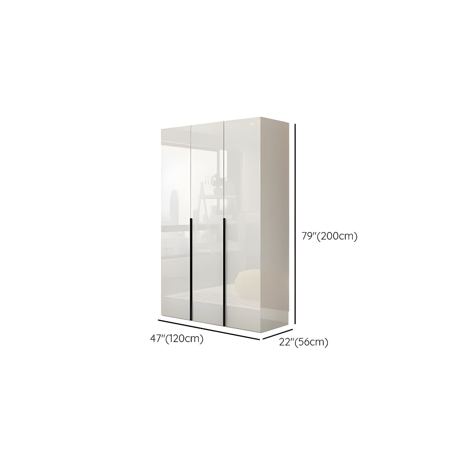 Modern Simple Style Double Door Storage Wardrobe for Bedroom thumbnail 10
