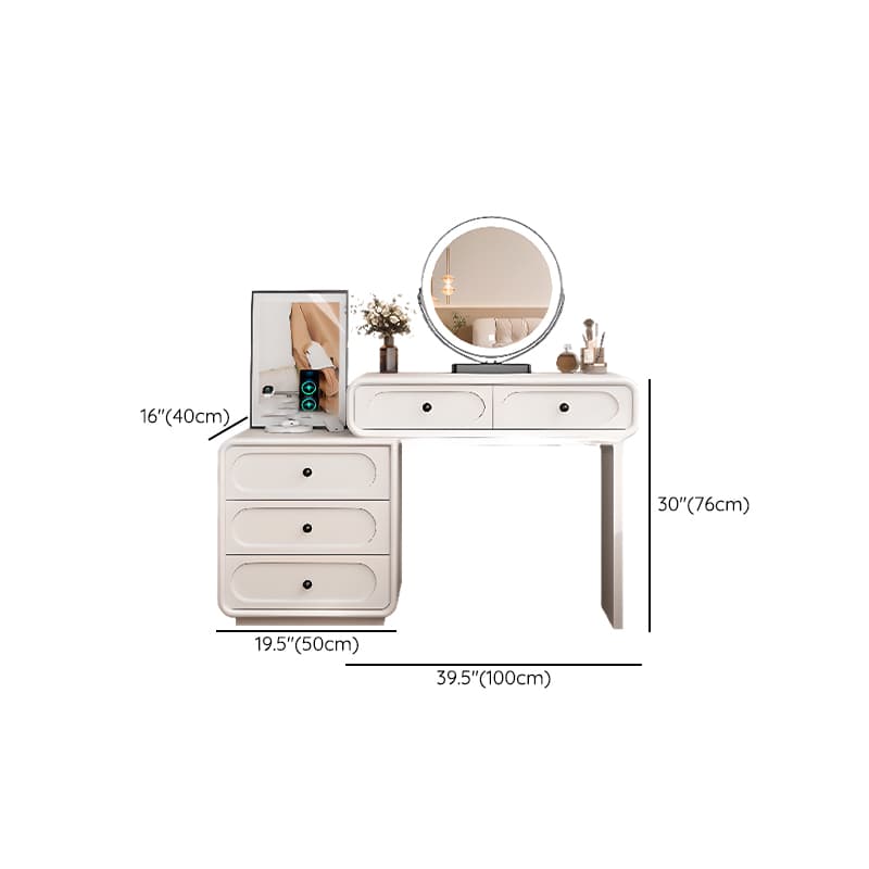 White Large/Standard Scalable Timber Vanity Set with 5 Drawers/8 Drawers, Lighting & Mirror Lights Included/Not Included thumbnail 12