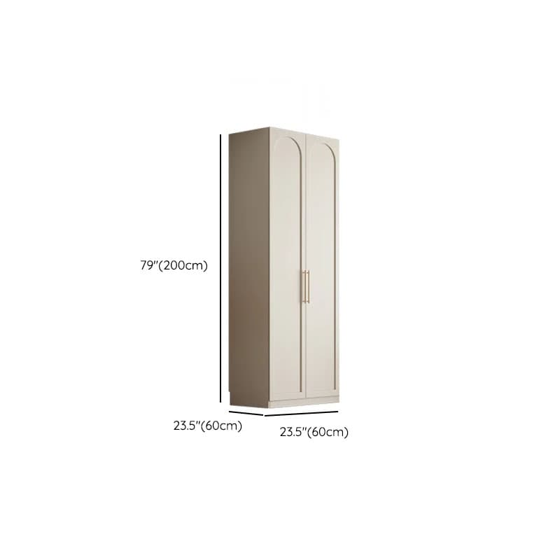 White Casual Manufactured Wood Independent Armoire Cabinet with Compartments, Soft Close Door, and Interior Shelves thumbnail 16