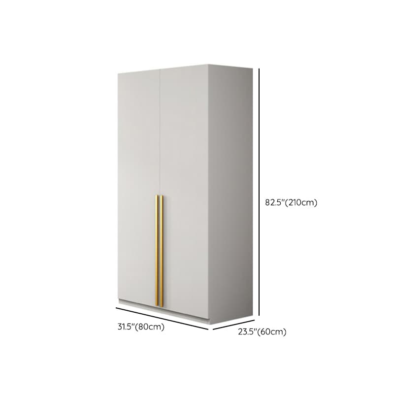 Simple Lumber White Wardrobe Armoire with Interior Shelves & Clothing Rack & Soft Close Drawer & Soft Close Door thumbnail 11