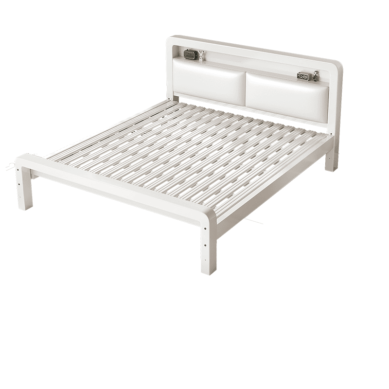 Minimalist Solid Color Storage Bed with Iron Frame and Leg for Living Room thumbnail 3