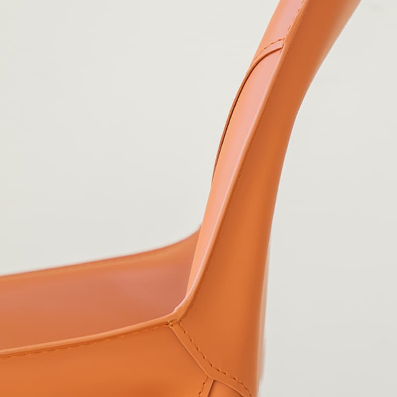 Modern Leather Armless Side Chair with Solid Back - Easy-Care, Warranty thumbnail 23