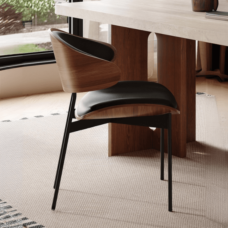 Minimalist Rectangular Slate Stone Dining Table Set with Two-sided Pedestal in Ivory thumbnail 5