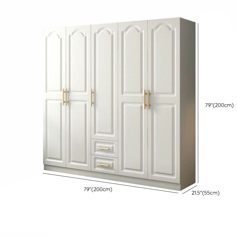 Contemporary Wood Chalk Wardrobe Closet with Interior Shelves&Clothing Rack&3-Drawer/6 Drawers/5-Drawer thumbnail 13