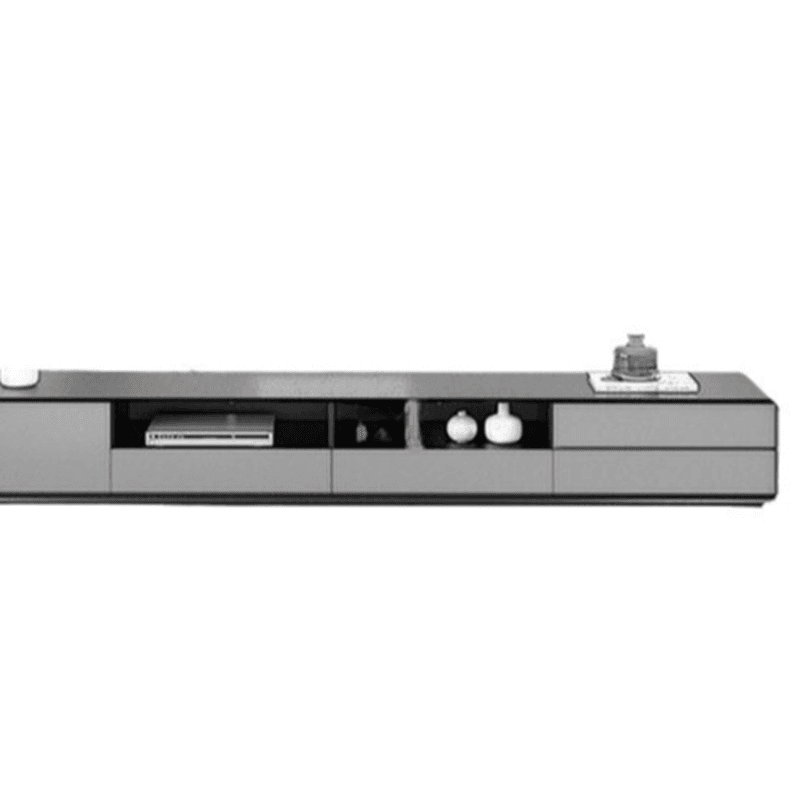 Wooden TV Stand with Shelf, 4 Drawers, Closet, Cable Management, and Open-air Storage thumbnail 10