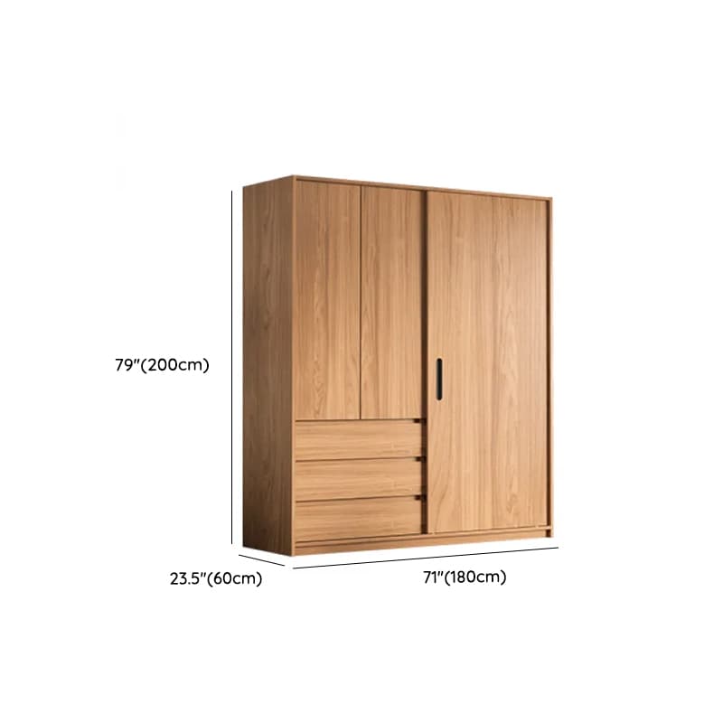 Unfinished Color Independent Wardrobe Armoire in Solid Oak thumbnail 9