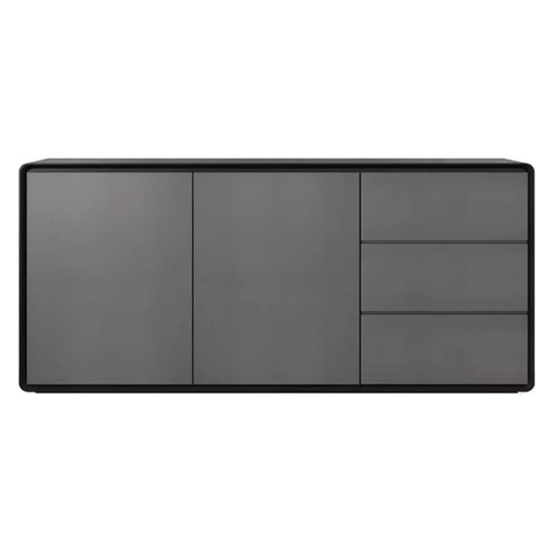 Simplistic 3 Drawers Freestanding Floor Sideboard/Server in Wood with 3 Shelves and Cabinet thumbnail 14