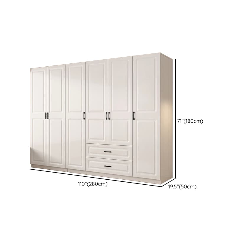 Casual Chalk Timber Wardrobe with Soft Close Drawer and Door, Interior Shelves, Hanging Rod thumbnail 16