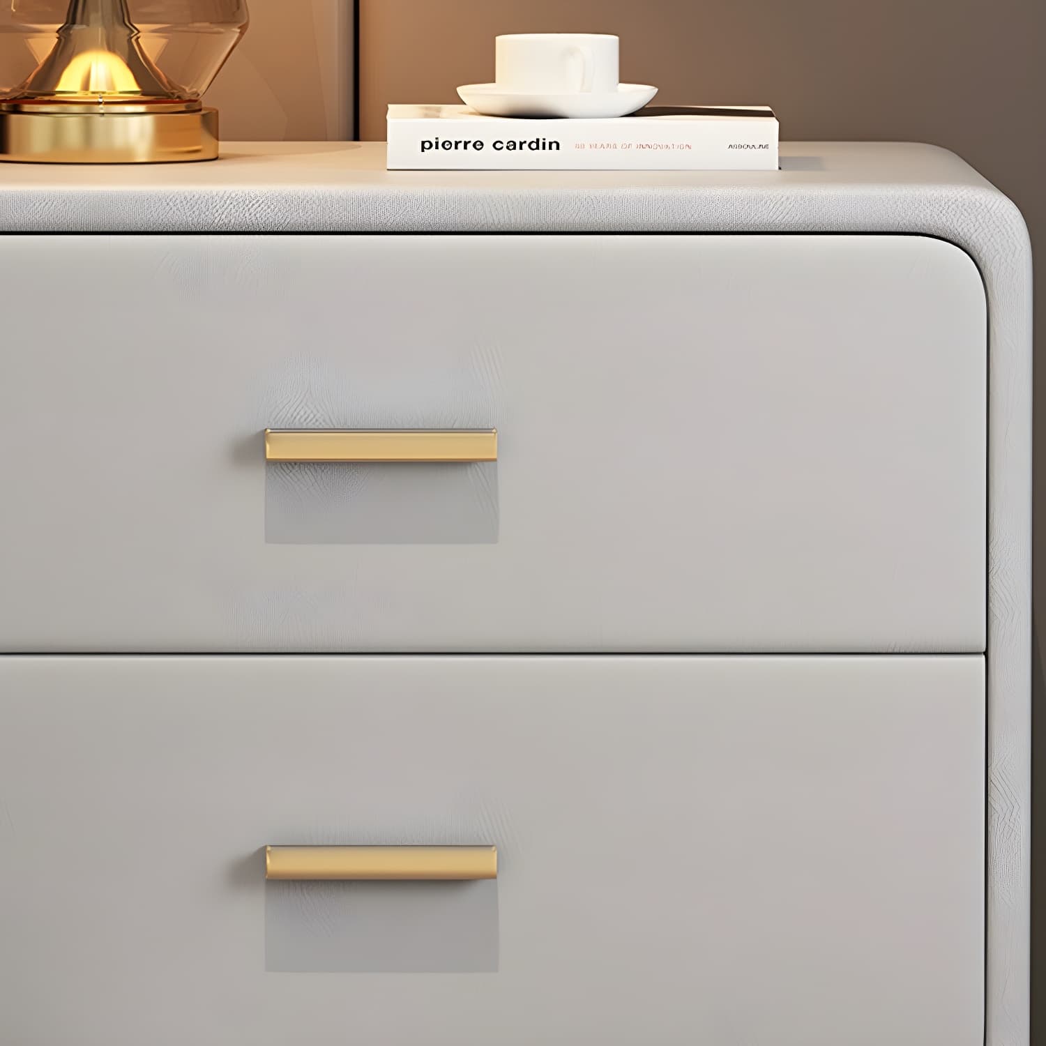Faux Leather Modern Nightstand with Drawer Storage - Small Size, 2 Drawers thumbnail 21