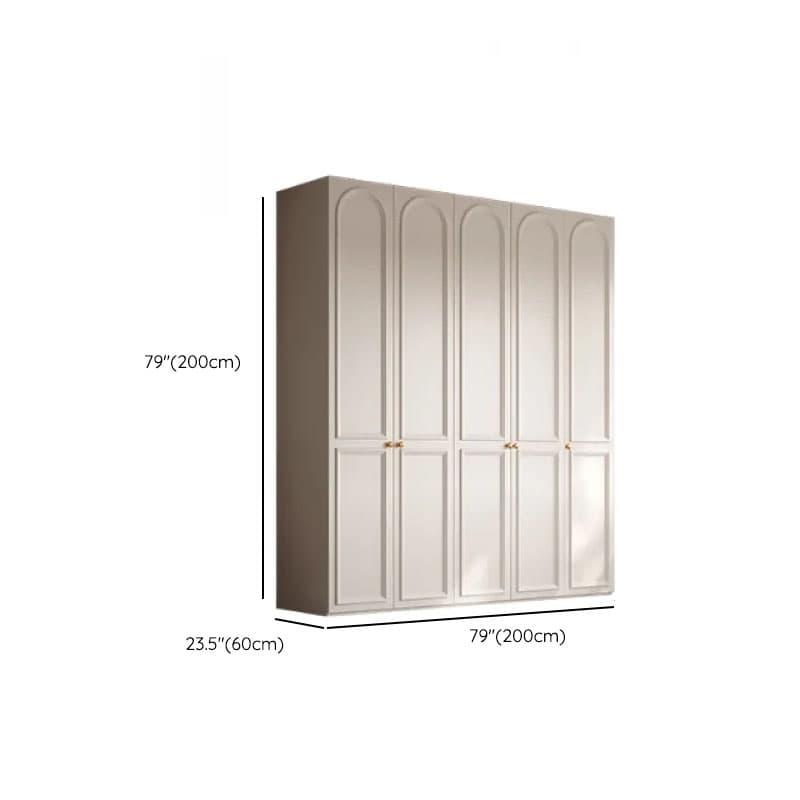 White Casual Wood Independent Armoire Cabinet with Soft Close Drawer, Soft Close Door, and Interior Shelves thumbnail 11