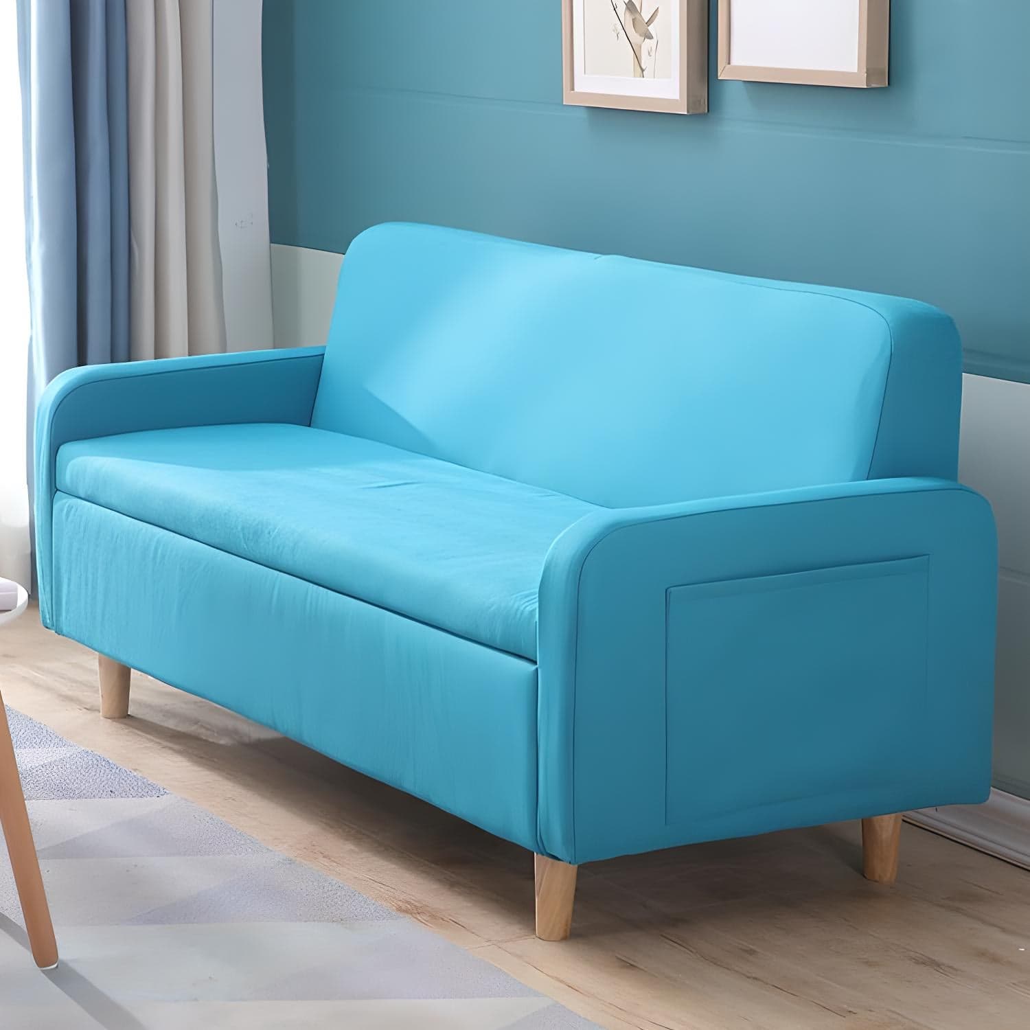Contemporary Azure/Brown/Magenta Standard Sofa with Hidden Storage thumbnail 7
