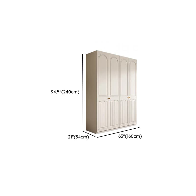 Chalk Minimalist Laminate Cabinet Armoire with Compartments, Interior Shelves, and Clothing Rod thumbnail 11