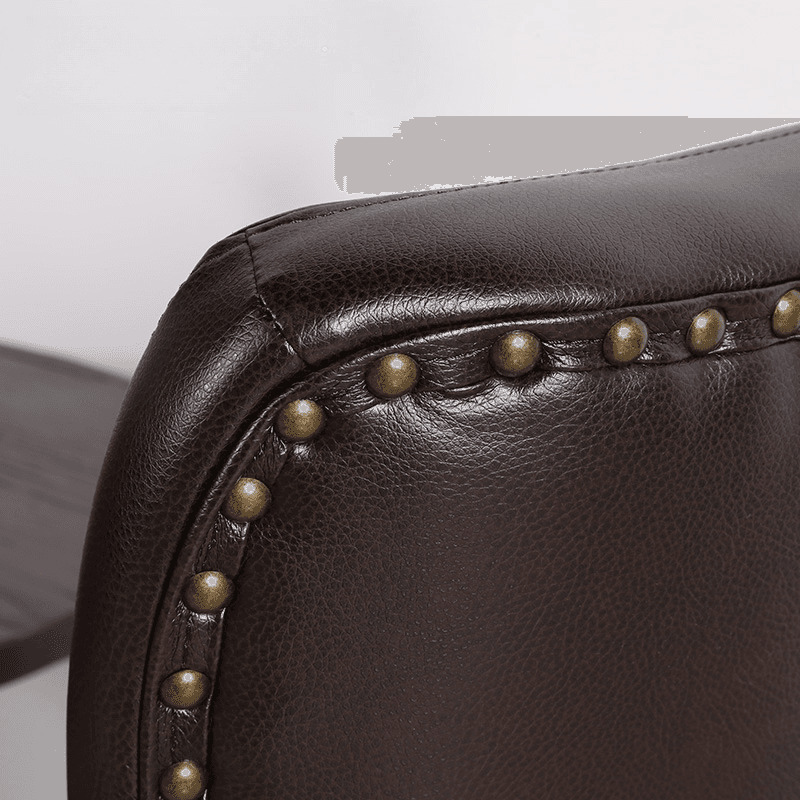 Vintage Secure Bordered Button-tufted Upholstered Side Chair with Wingbacked Chair, Nailhead Detailing and Foot Pads thumbnail 13