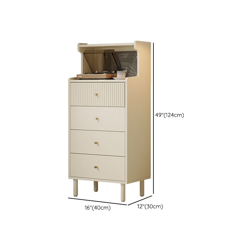 Chalk Casual Composite Wood Console Dresser/Bachelor Chest with Shelves, 8 Drawers/4 Drawers, Vertical Orientation thumbnail 10