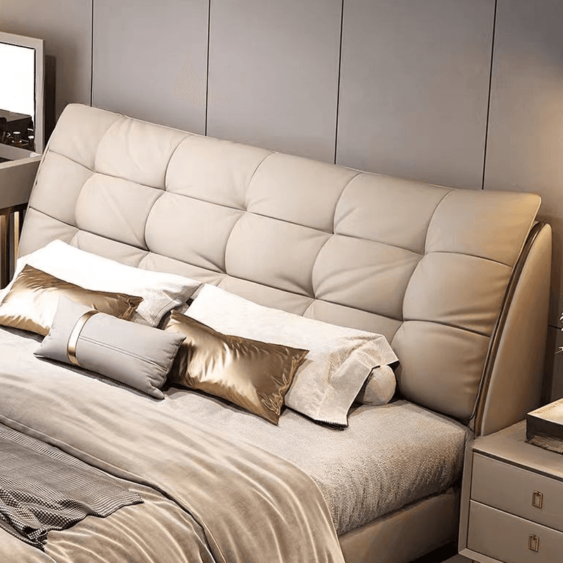 Beige Solid Color Storage Bed/Platform Bed with Pine Wood Frame for Living Room thumbnail 6