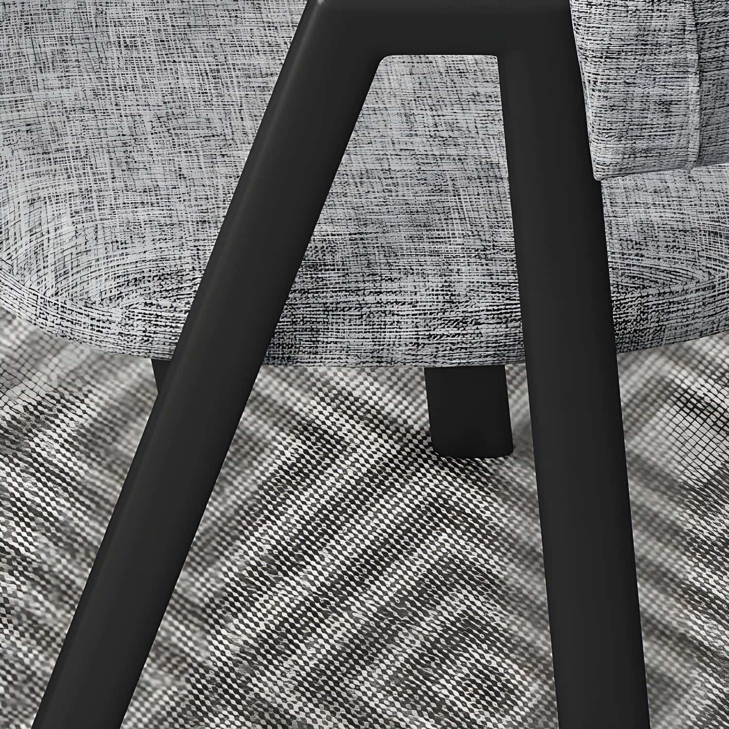Modern Style Iron Arm Chair Open Back Dining Side Chair with Upholstered thumbnail 19