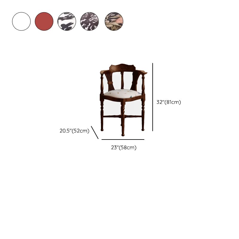 Drawing Room Arm Chair with Cushion, Arms, Natural Wood Legs, Low Back, and Foot Pads thumbnail 11