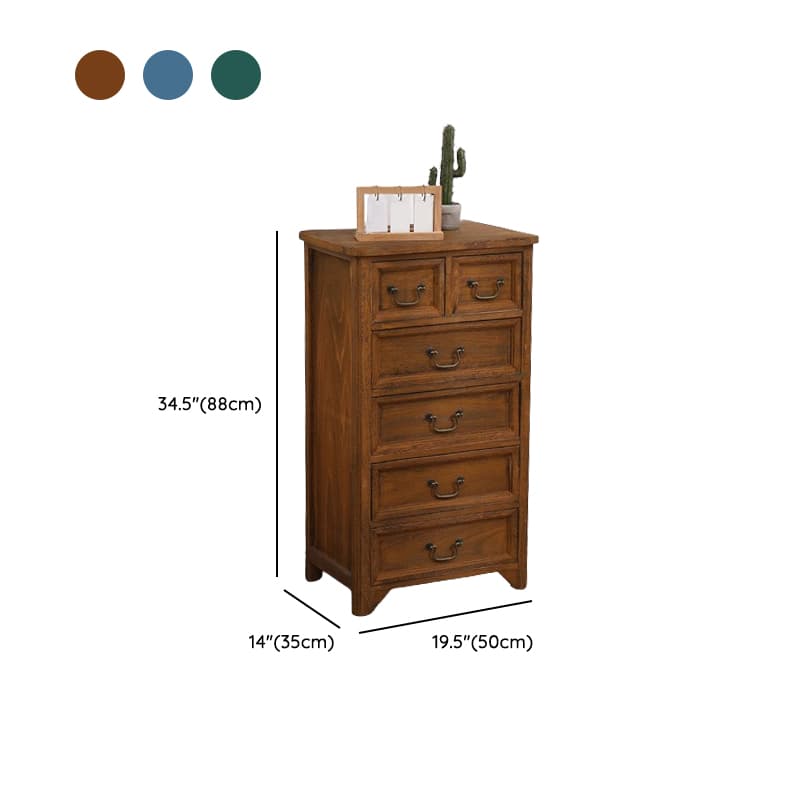 Minimalist Rectangle Brown/White Wood Top Accent Chest with Soft Close Drawer Living Room thumbnail 10