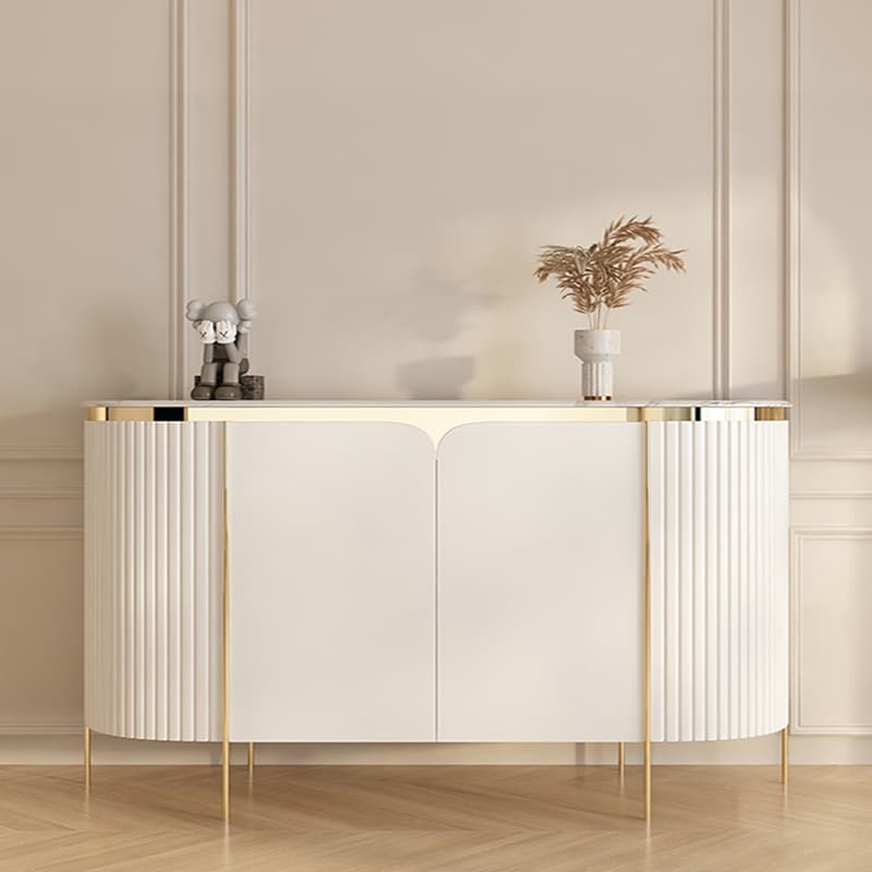 Glamorous Ground Sideboard with Standard/Narrow Size, 1 Shelf, Cabinets, Sintered Stone Countertop, and 2 Doors thumbnail 5