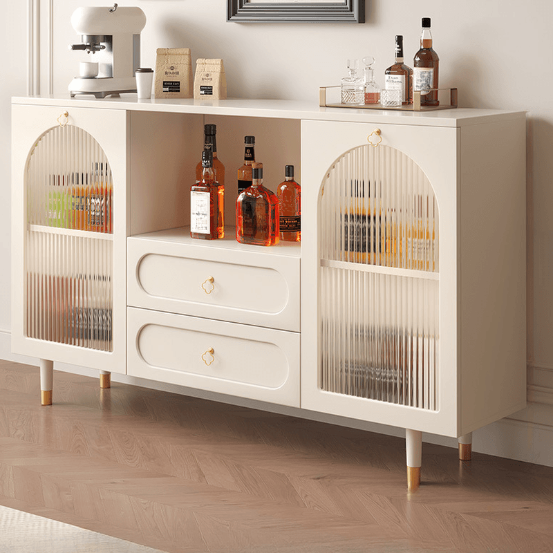 Glamorous Engineered Wood Buffet Table with 2 Drawers, Glass-panel Door and Adaptable Shelf thumbnail 8