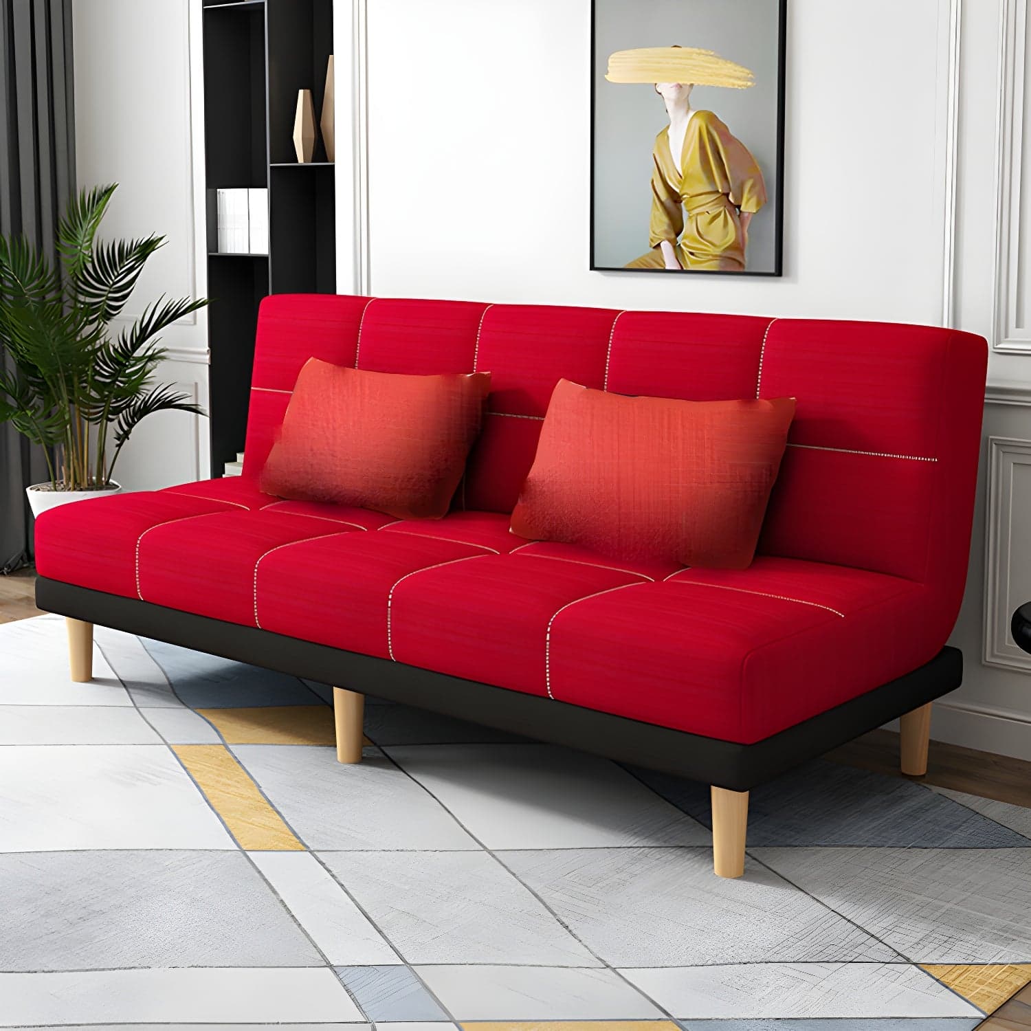 Contemporary Armless Standard Sofa Bed Dual Purpose Sofa for Living Room thumbnail 16