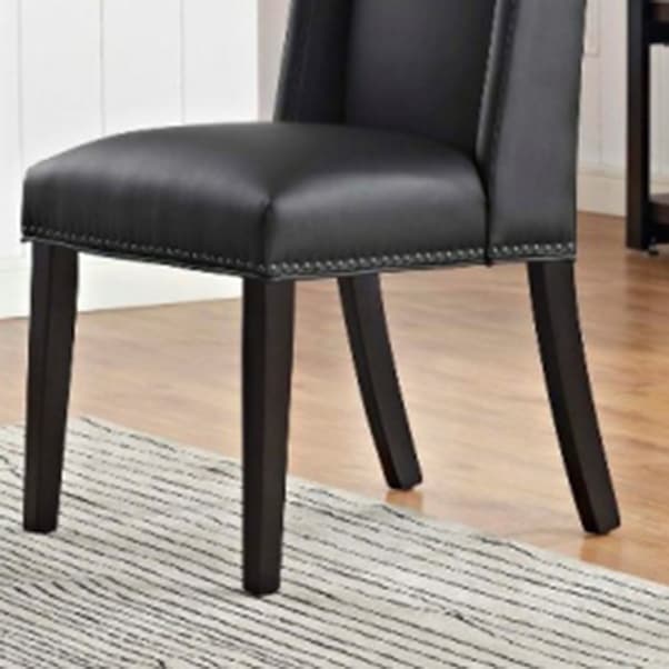 Flannel/Linen/PU Upholstered Stable Framed Armless Chair with Parsons Back and Nailhead Trim for Dinette in a Trendy Style thumbnail 18