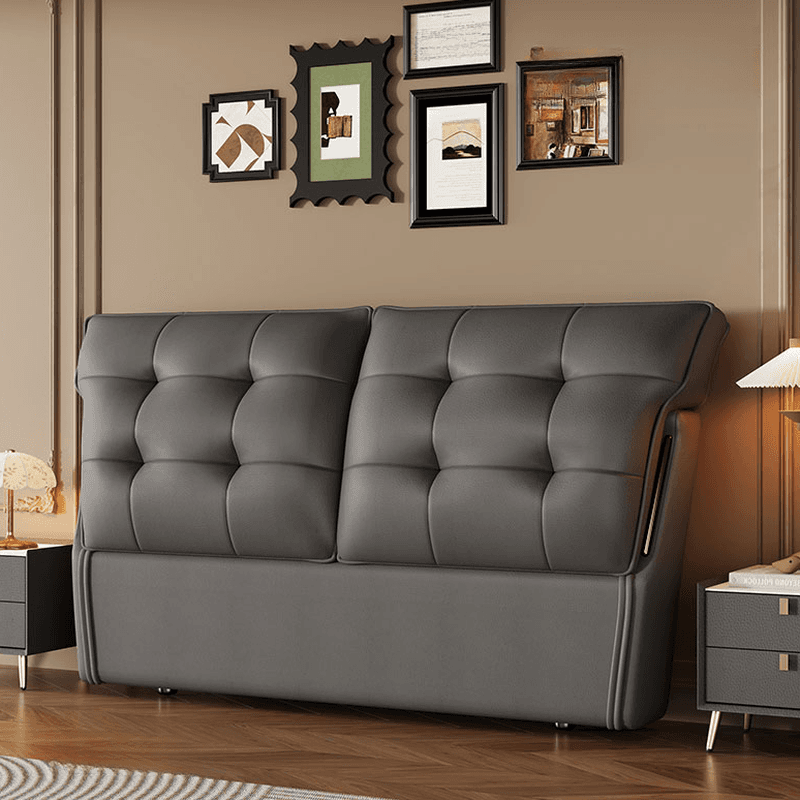 Art Deco Style Panel Headboard with No Distressing, Decorative-stitched Tufting, Rectangle Shape for Queen/Full/Twin XL Bed, Sponge Upholstery Fill, Standard Height thumbnail 3