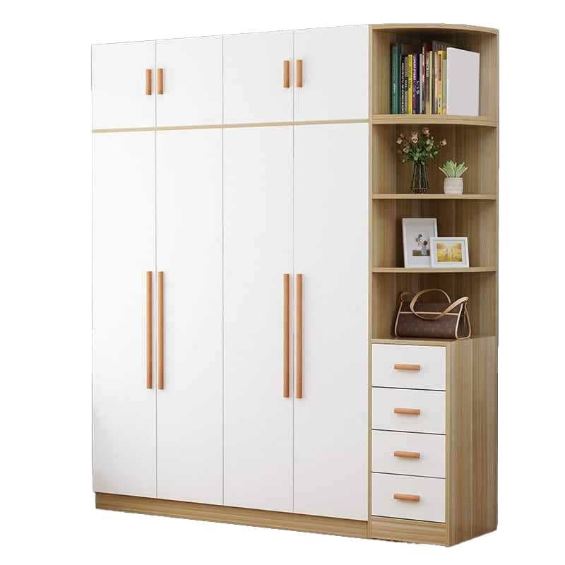Modern Manufactured Wood Cabinet Armoire with Interior Shelves, Clothing Rod and Soft Close Door thumbnail 7