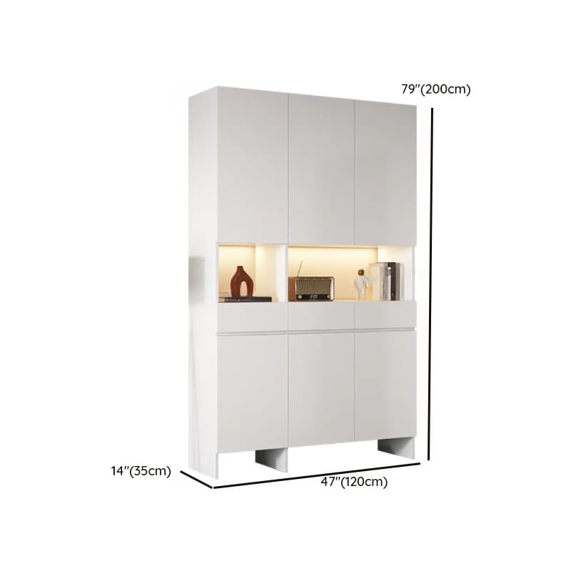 Trendy Rectangle Accent Cabinet with Hutch, Changeable Shelf, Groove Handles, Multi-Color Top, and Soft Close Drawer thumbnail 25