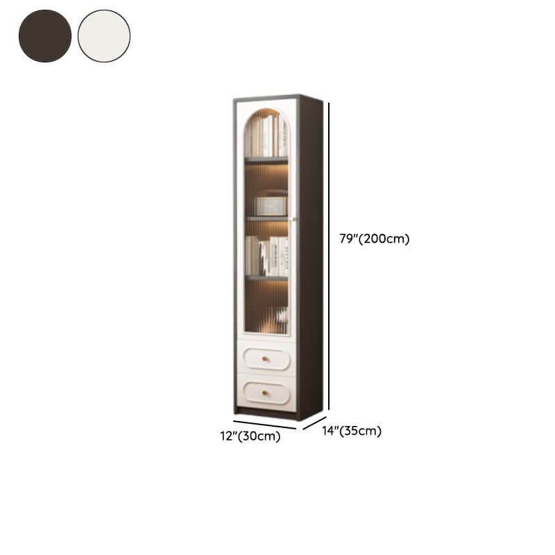 Detached Scratch-immune Accent Cabinet with Glazed Door, Adjustable Shelf, Cabinet Knobs, Soft Close Drawer, and Stain Resistant Finish thumbnail 15