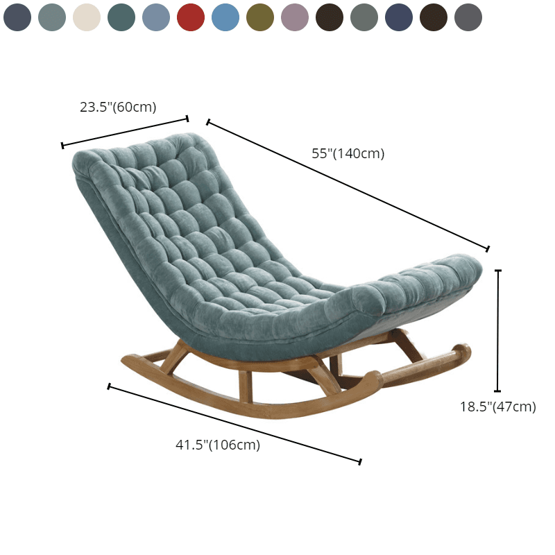 Cocoa/Azure/Olive Green Casual Rocking Chair Couch with Ottoman thumbnail 22