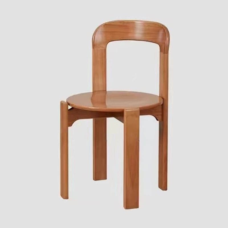 Solid Wood Armless Dining Chair with Open Back for Living Room thumbnail 3