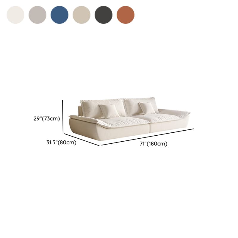 Modish Solid Color Stain Resistant Standard Sofa/Loveseat for 3-seater/4-seater/5 Person with 2 Pillows thumbnail 16
