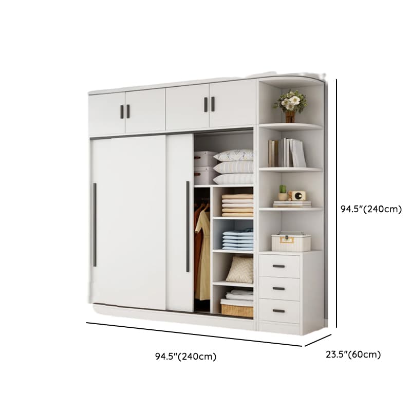 Chalk Modish Wood Dressing Station Soft Close Drawer Soft Close Door Interior Shelves thumbnail 30