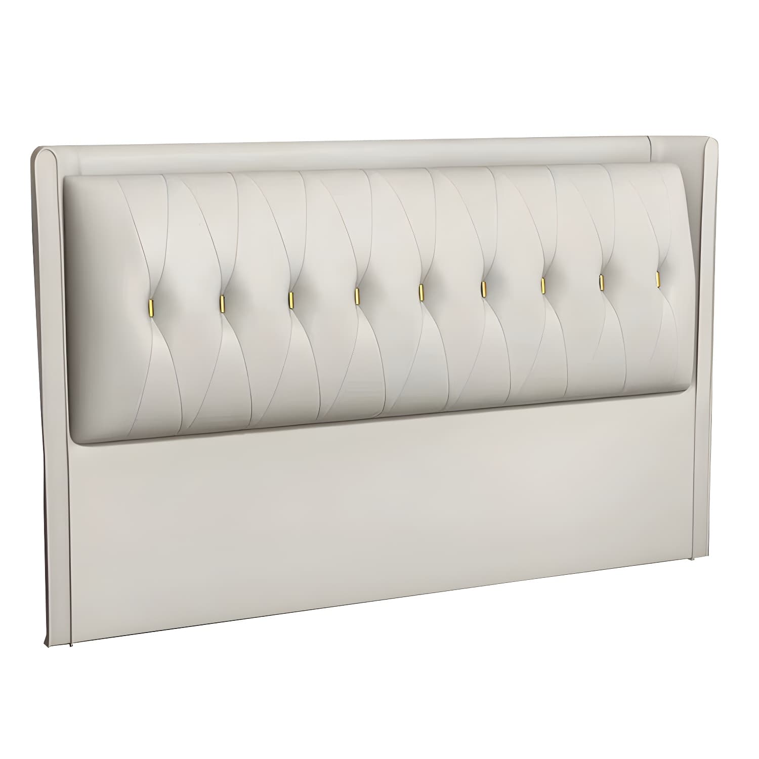 Contemporary Headboard Bed with Tufted Leather Upholstery in Rectangular thumbnail 14